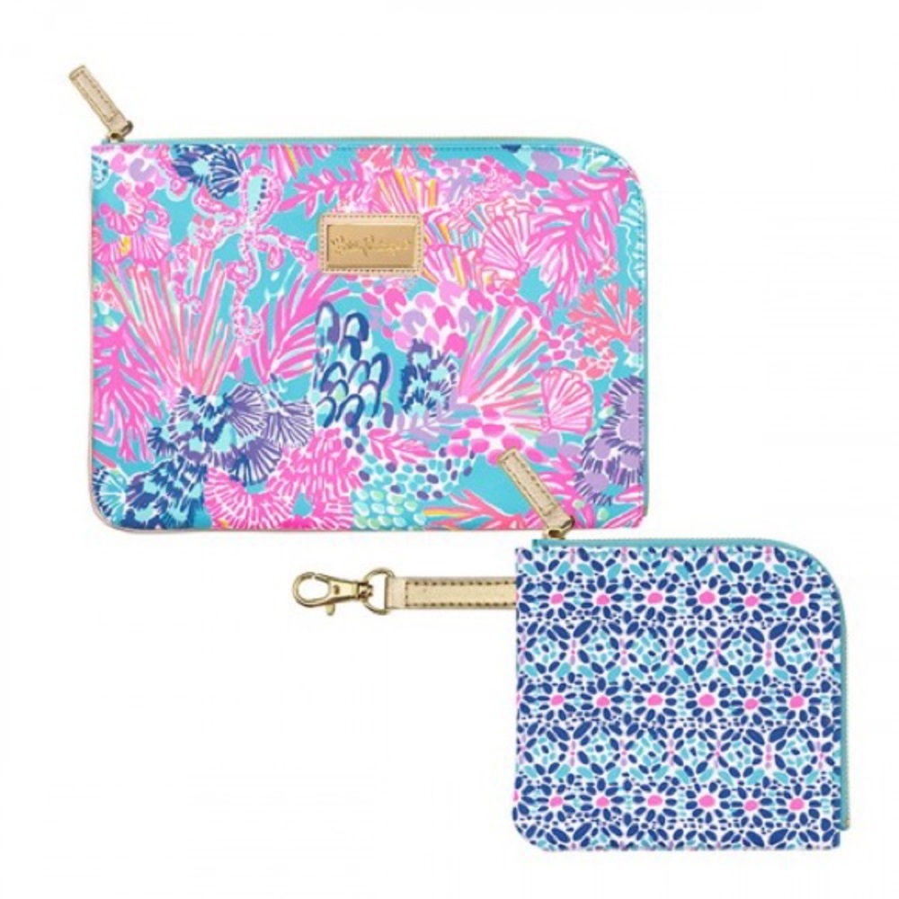 NEW Lilly Pulitzer Tech Pouch Set